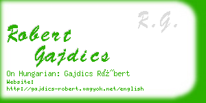 robert gajdics business card